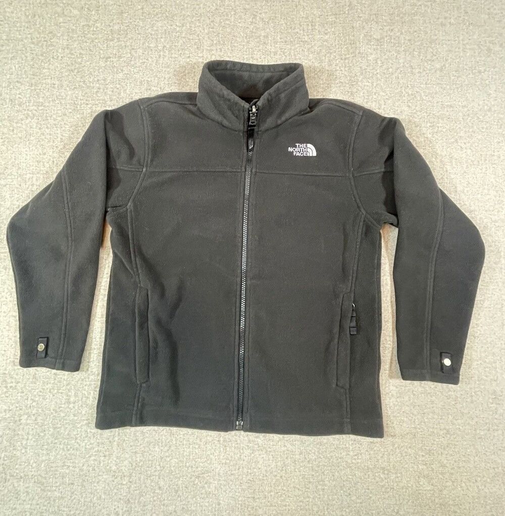 The North Face Fleece Jacket Black T201 Size Youth M Medium (10-12) Casual Warm